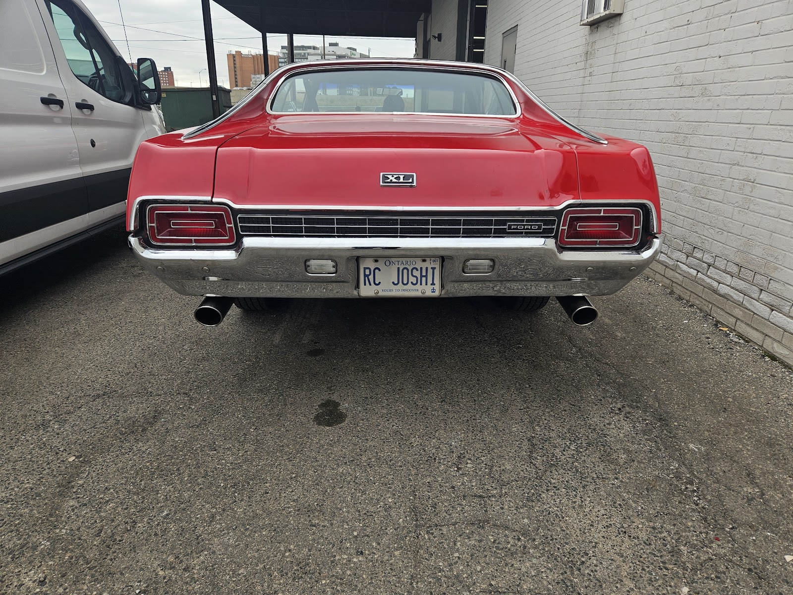 Restored 1970 Ford Galaxie with completed dual exhaust at BB Fabricators